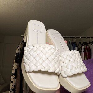 Dolce Vita White Chunky Heels